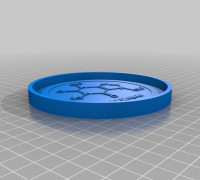 Caffeine Coaster Negative Mold 3D model