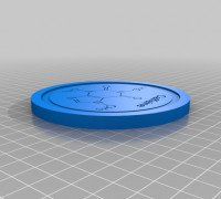 Caffeine Molecule Coaster 3D model