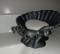 Clam Shell Soap Dish - Two versions 3D model