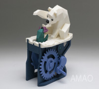 Polar Bear with Seal (automata) 3D model