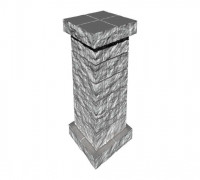 Stone pillar 3D model