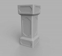 Decorative pillar 3D model