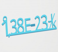 Boltzmann's constant 3D model