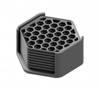 The ultimate hexagon coaster set 3D model