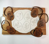 flower spring cookie cutter 3D model