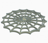 2 Spiral spider web coaster 3D model