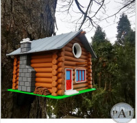 LOG CABIN BIRDHOUSE 3D model