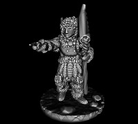 Far Future Tribal Warmaiden 3D model