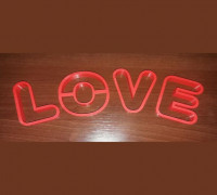 LOVE letters cookie cutter 3D model