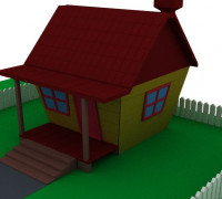 cartoon house 3D model
