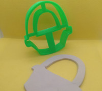 Basket cookie cutter (easter) 3D model