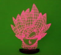 3D lamp ilusion night 3D model