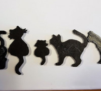 Figurine cats 3D model