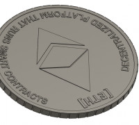 Ethereum Coin 3D model