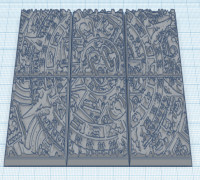 Aztec 40mm square bases 3D model