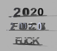 Fuck 2020 3D model