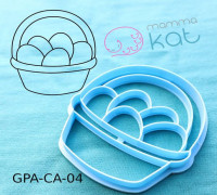 Basket cookie cutter with easter eggs. 10cm 3D model
