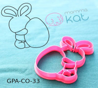 Easter bunny cookie cutter with egg. 3D model