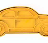VW BEETLE COOKIE CUTTER 3D model