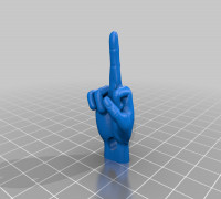 Middle Finger Keychain 3D model
