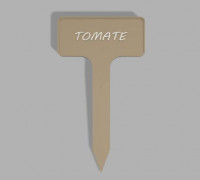 label vegetable garden TOMATO 3D model