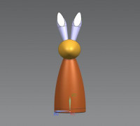 EASTER BUNNY, CA. 25 CM HIGH, DECORATION FOR EASTER 3D model