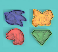 cookie cutters sonic / cookie cutters sonic 3D model