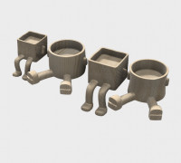 CUP VASE SET 3D model