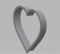 Heart-shaped cookie cutter 3D model