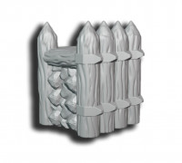 FRONTIER FORT HALF WALL 3D model