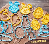 Premium Easter Cookie Cutter Set 3D model
