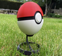 PokeBall - Fully Functional with Button and Hinge 3D model