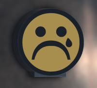 Smiley Lamp "Sad 3D model