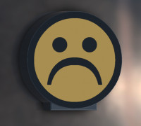 Smiley Lamp "Disappointed 3D model