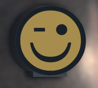 Wink" Smiley lamp 3D model