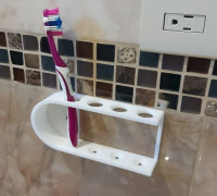 Elegant toothbrush base 3D model