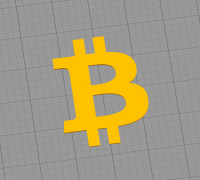 Bitcoin logo 3D model