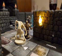 LED Torch Wall w/ Base 3D model