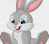 Easter happy rabbit 3D model