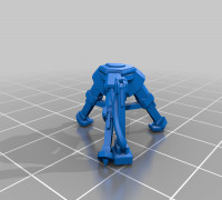 Fallout Machinegun Turret (Handle-less) Split 3D model