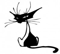2D Black cat 3D model