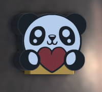 Panda Heart" lamp 3D model