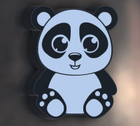 Baby Panda" lamp 3D model