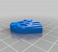Voronoi heart keychain 3D model