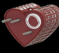 Bird House Heart 3D model