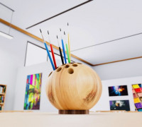 Round Desk Organizer 3D model