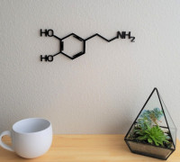 Dopamine Molecule Wall Art 3D model