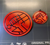 Hellboy Coaster & Keychain 3D model