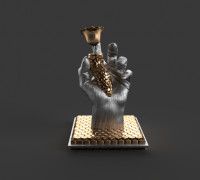 Rose Vase- "Gold Touch" 3D model