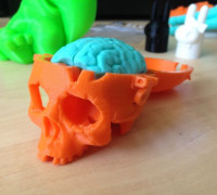 Boneheads: Skull Box w/ Brain - via 3DKitbash.com 3D model